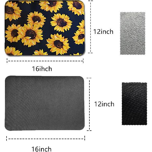 Dish Drying Mat Foldable Fall Kitchen Drying Mat Absorbent Sink Mat Multi-Purpose Coffee Pad Easy To Clean,Kitchen Gadgets,sunflower decor(sunflower)