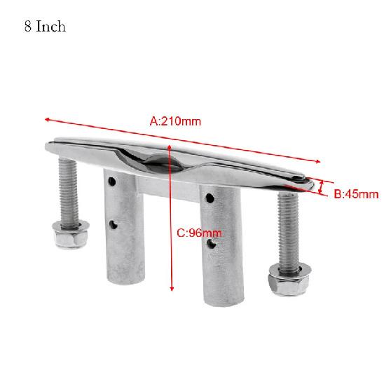 ANDYMARINE 8Inch Flush Cleat Boat Pop Up Cleat Pull Up Stainless Steel 316 Boat Accessories Mount Retractable Mooring Rope Yacht