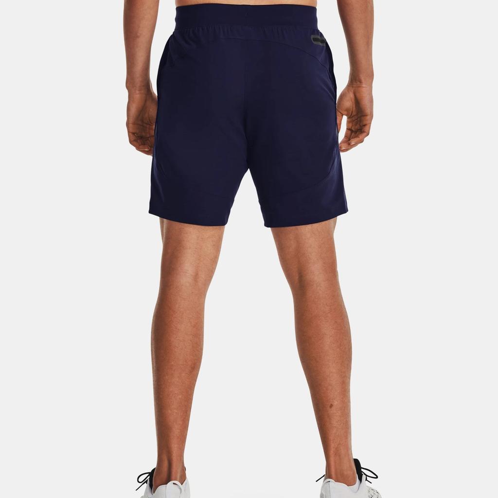 Under Armour UA Unstoppable Logo Print Drawstring Mid-Rise Sports Shorts Men Shorts Navy-Blue 1370378-410