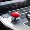Car One-Click Start Buttons Protective Cover Decoration Personalized Creative Heart Ceramic Metal Button Protective Cover