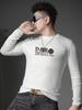 European Style Round Neck Sweater for Men, Trendy Brand Print, 2025 New Autumn and Winter Knitwear, Men's High-End Base Layer Shirt