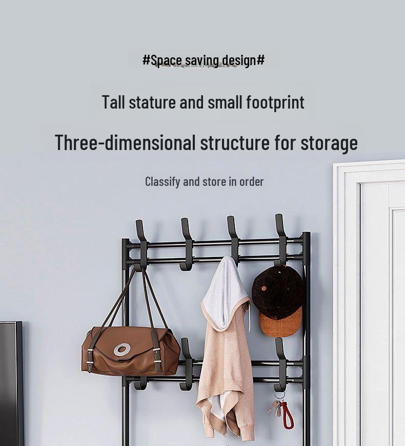 Platzsparender mehrstöckiger Schuh- und Hutständer für die Aufbewahrung im Haushalt und Schlafzimmer