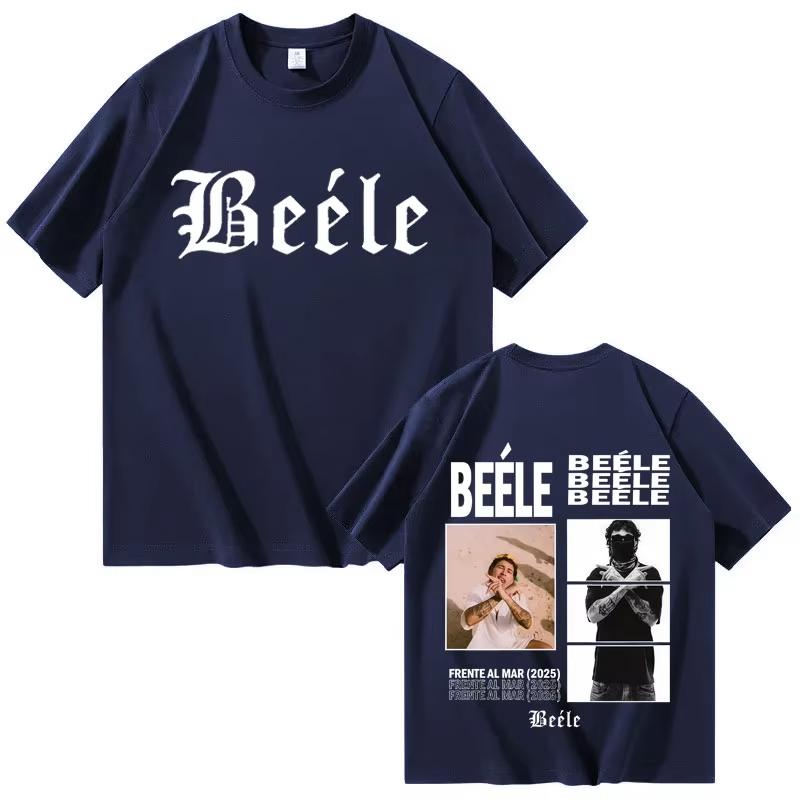 Hip Hop Rapper Beele Pop Music 2026 Spring summer Print Merch Mens Short Sleeves T Shrits Fashion High Quality Casual Cozy Top