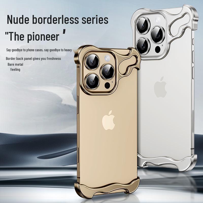 Kompatibel mit iPhone 17 Pro Max: Metall-Eckschutz in unregelmäßiger Form & randloser Linsenschutz für iPhone 14-13.