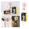 Mini Mobile Fill Light Fan Ultra-Quiet Makeup Facial Beauty Lamp Creative Fan