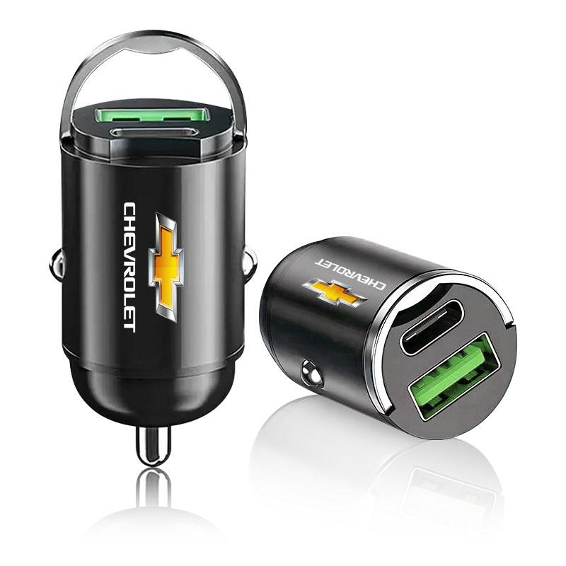 1Pc Mini Car Charger 12-24V Lighter Fast Charging Car USB Type C Charger For Chevrolet Cruze Captiva Lacetti Spark Aveo Orlando Epica Camaro Sail