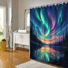 Magical Northern Lights Waterproof Shower Curtain - Vibrant Aurora Borealis Design, High-Quality Fabric, Durable and Stylish