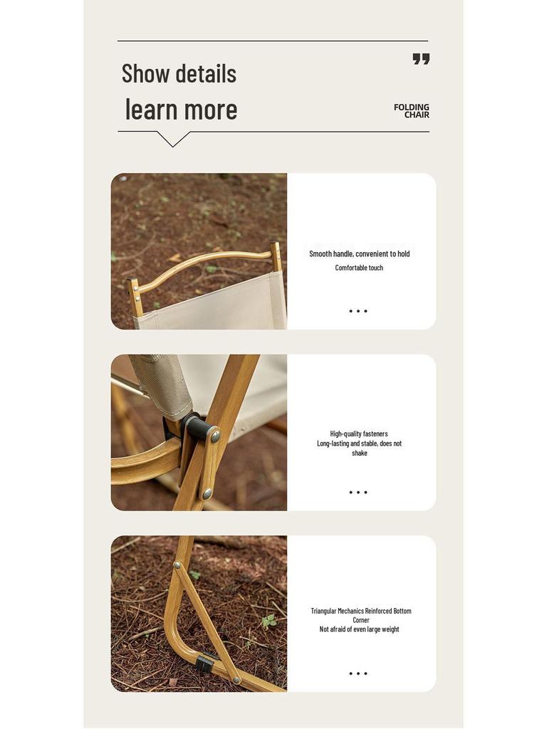 Kermit Outdoor Folding Camping Chair - Portable Picnic Stool