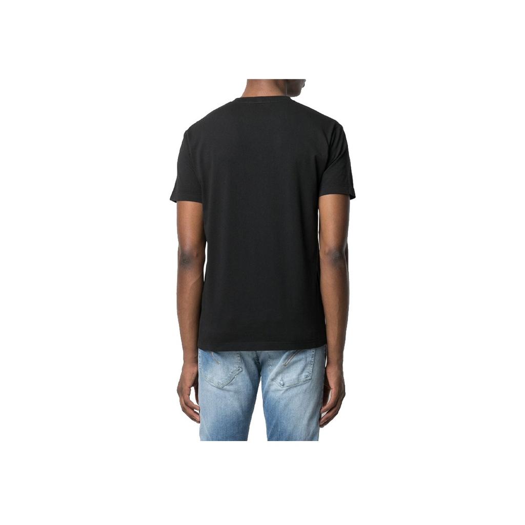 Stone Island Crew Neck Letter Print Short Sleeve T-Shirt Men tops Black MO74152NS55-V0029