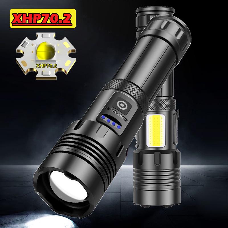 High-Powered Outdoor Flashlight - XHP160 & P90/P70 Emergency Rechargeable Camping Light