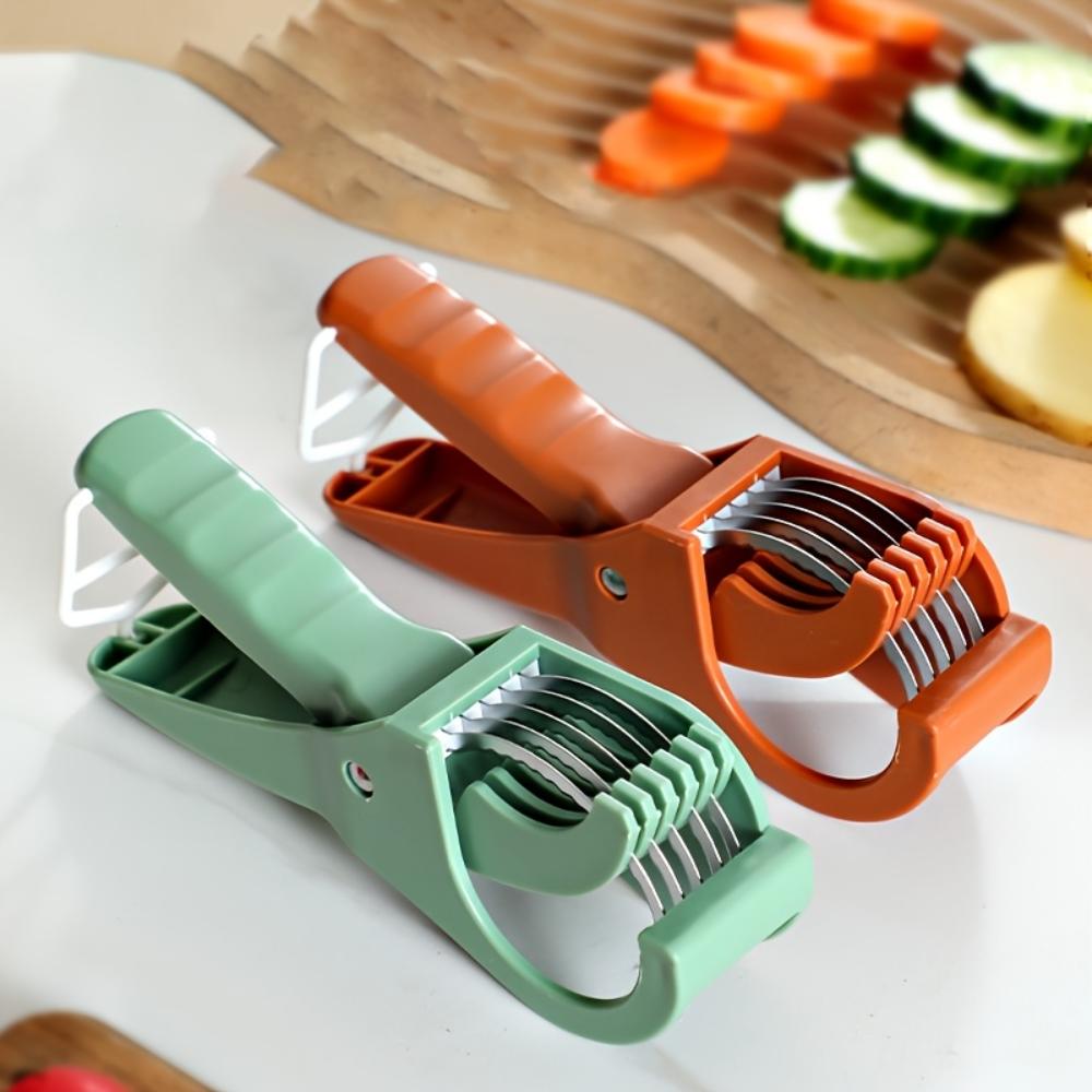 Kitchen Fruit Slicer, Multi-functional Vegetable and Fruit Slicer, Anti-rust Professional BBQ/catering Cucumber Slicer