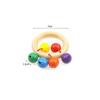 Infant Comfort Toy Wooden Handbell0-3Year-Old Baby Grip Exercise Rattle Drum Gifts for Boys and