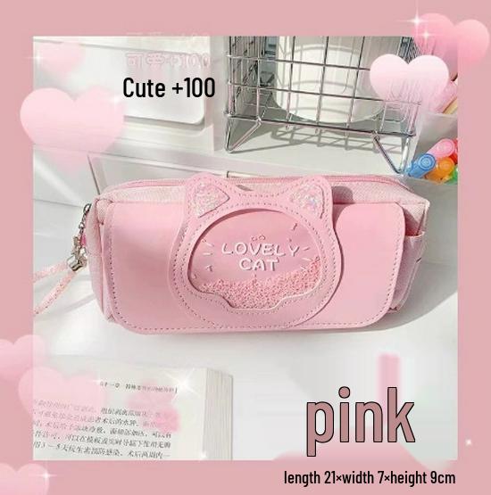 

Трендовый пенал-косметичка с большим объемом и пересыпающимся песком для девочек - Популярная сумка для канцелярских товаров