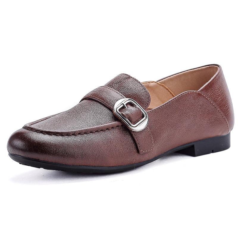 The First Layer of Cowhide Single Shoes Spring New Retro Small Leather Shoes Fashion Versatile Women's Shoes Genuine Leather Summer