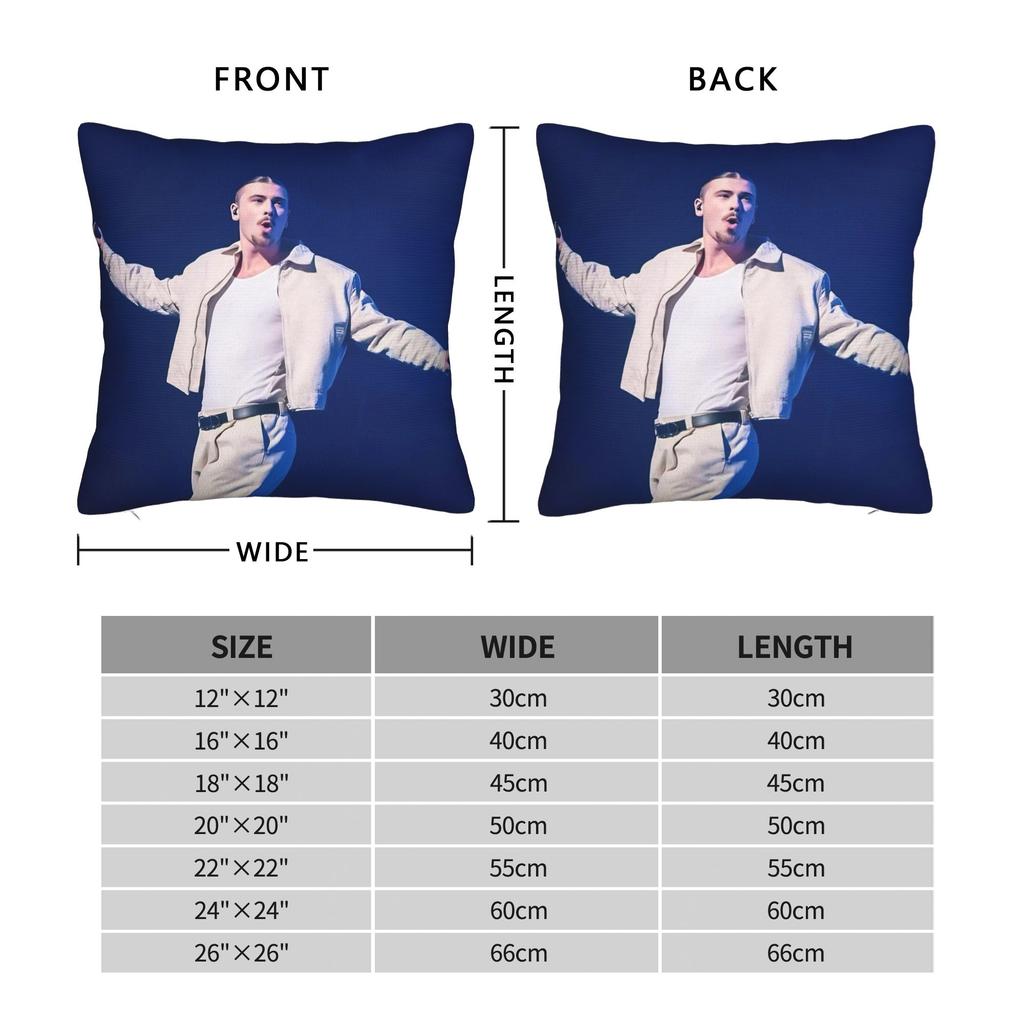 Pierre Garnier Singer Pillowcase Printed Polyester Cushion Cover Decor Pillow Case Cover Home Zipper 45*45Cm