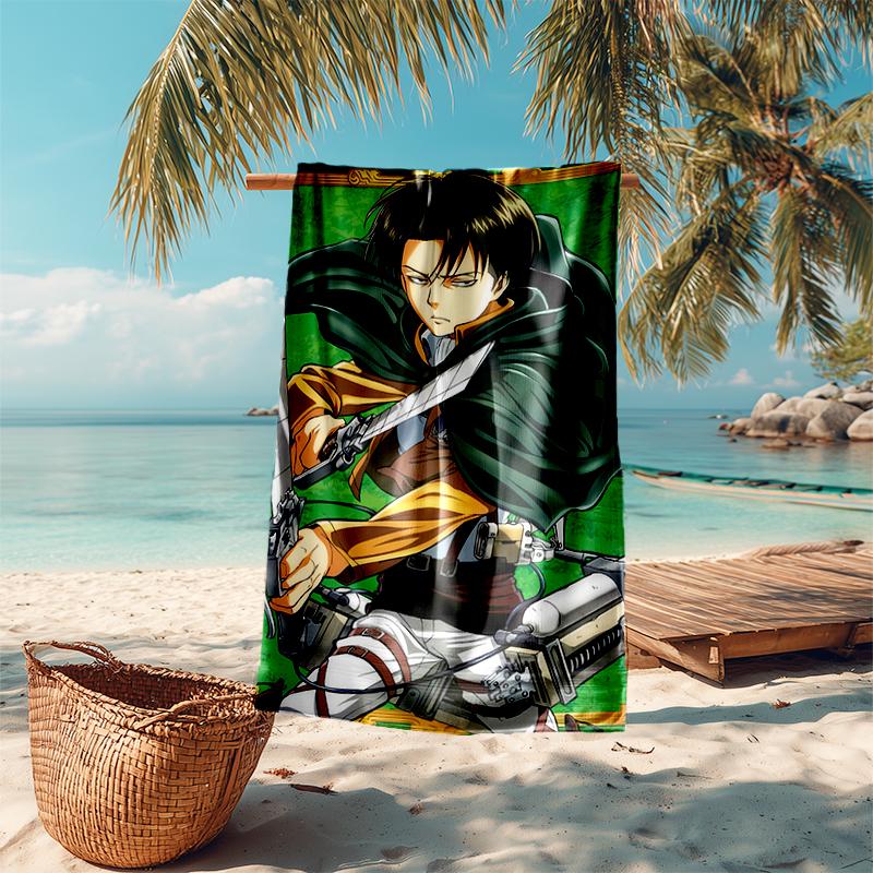 Beach Towel with Attack on Titan1 Pattern - soft,absorbent,machine washable Lightweight&Modern,swimming,Travel Essentials