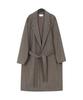 Prairie Light Merino Wool Oversized Robe Long Coat (Herringbone Brown)
