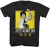 Bruce Lee Chinese Martial Arts Icon Boxy Jeet Kune Black Adult T-Shirt Tee