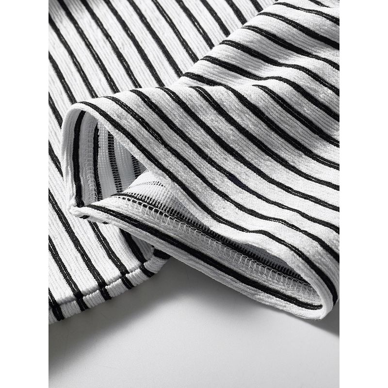 Export Export to Domestic Sales Men's Clothing Stripes Short Sleeve T-Shirt Men's Summer Navy-Striped Shirt Fashion Trendy Brand Slim-Fitting T-shirt