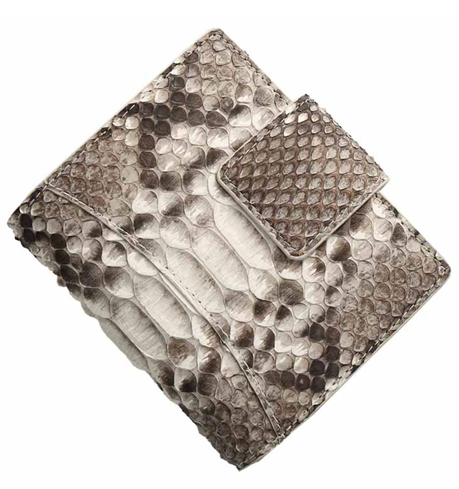 

Wallet Compact Wallet Bifold Python Leather Genuine Natural [Sankyo Shokai] Men s Women s Leather