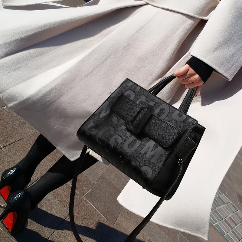 Women Shoulder Leather Bag Fashi Handbag Retro Embossing Leather Ladies Shoulder Bag Large Tote Purse Women Handbag Tote Bag