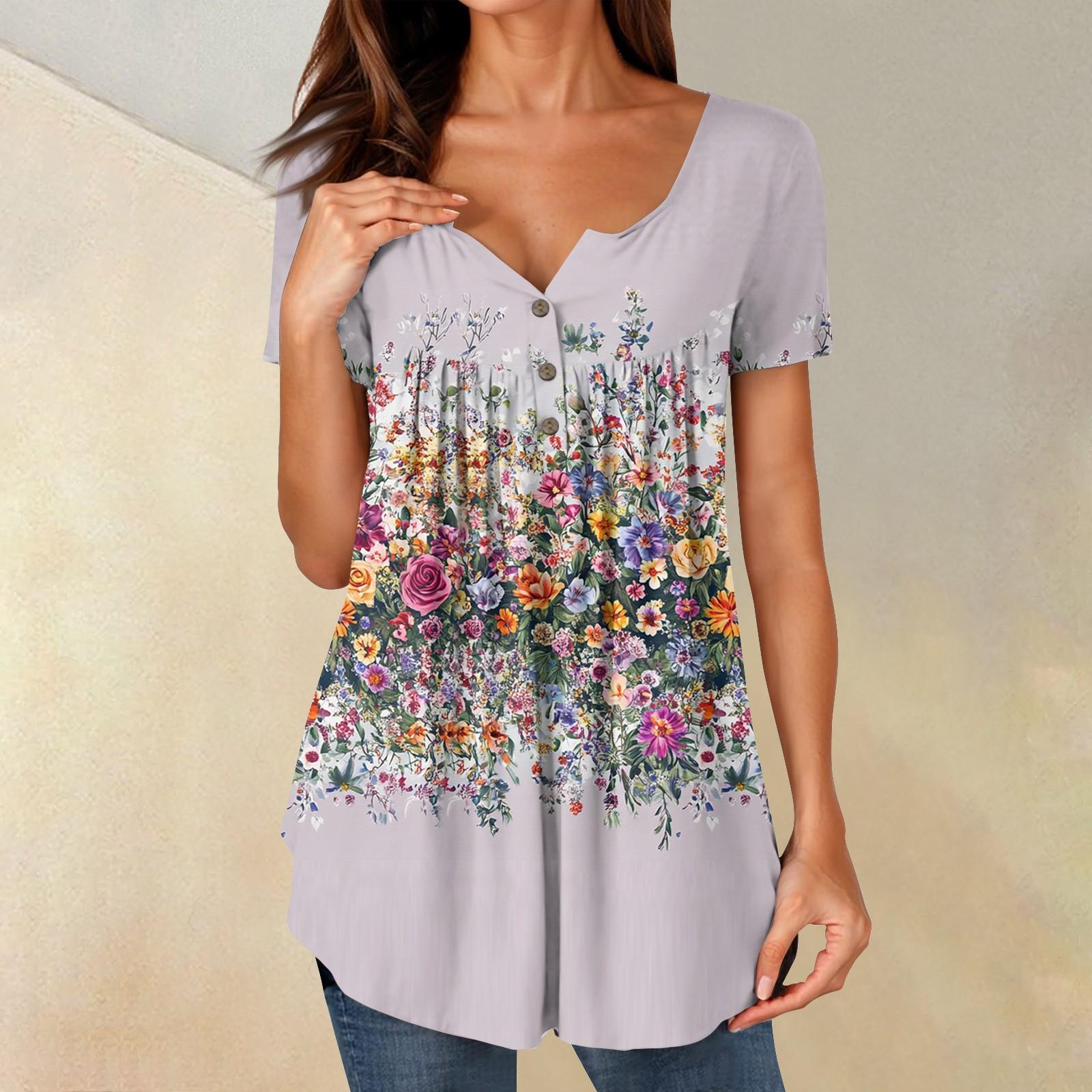 

Женские туники, топы, нарядные, повседневные, летние, рубашки с коротким рукавом, свободный крой, плиссированный топ в стиле бохо XXL