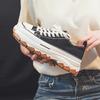 Women's Thick-Soled Canvas Shoes, Lifted Round-Toe Lace-Up, Classic All-Match, Spring/Summer Style 2801