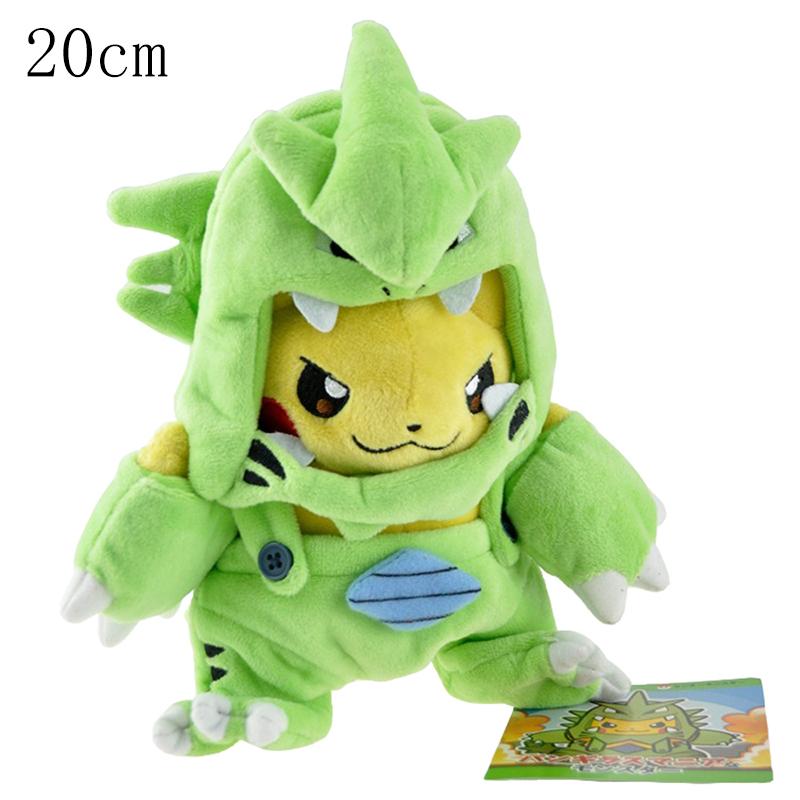 Pikachu Cos Eevee Cosplay Plush Toys Charizard Peluche Rayquaza Tyranitar Garchomp Lucario Stuffed Animal Doll Collectible Gift