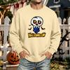 Men's Halloween Printed Long Sleeve T-Shirt Crewneck Casual Sports Top Unisex for Couples