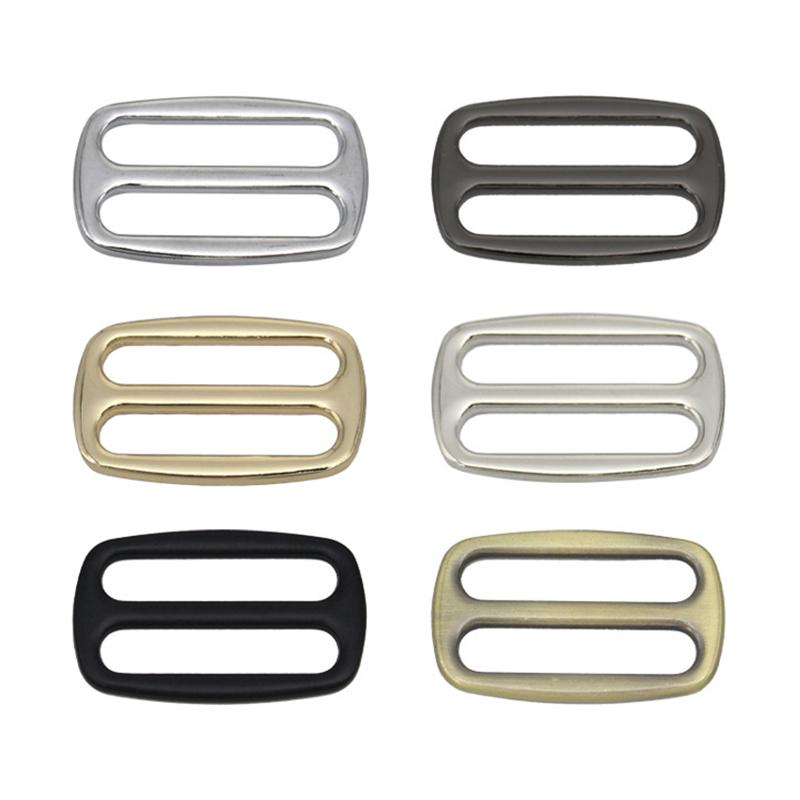 Metal Three Glide Slide Buckle 1Pcs Wear Resistant for DIY Leather Craft Gift Bag Strap Belt Decorative Webbing