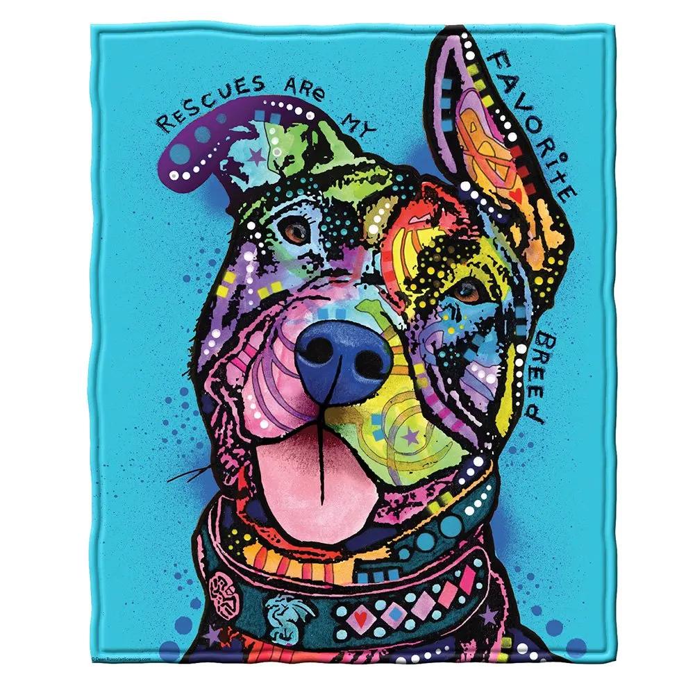 Grey Flannel Fleece Blanket and Throws for Sofa Winter Warm Bedding German Rottweiler Print Thin Quilts for Office Nap Blankets