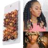 Punk Wood Bead Hair Jewelry Unique Ethnic Hair Pendant Hair Beads for Braid Adjustable Wood Punk Charm