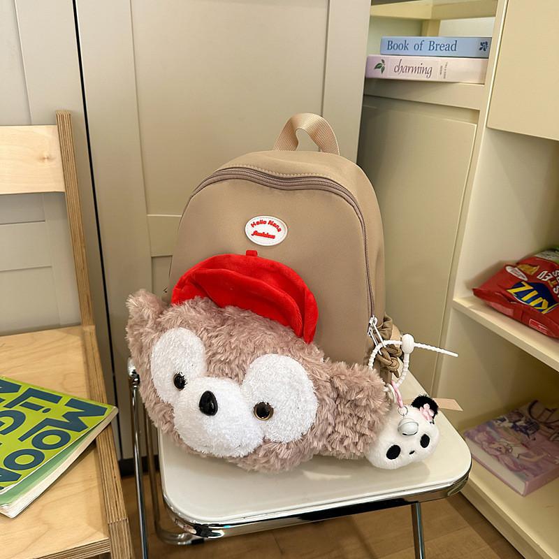 

Мультяшний рюкзак Duffy Bear Для дітей та підлітків З плюшевим дизайном Для повсякденних подорожей хакі