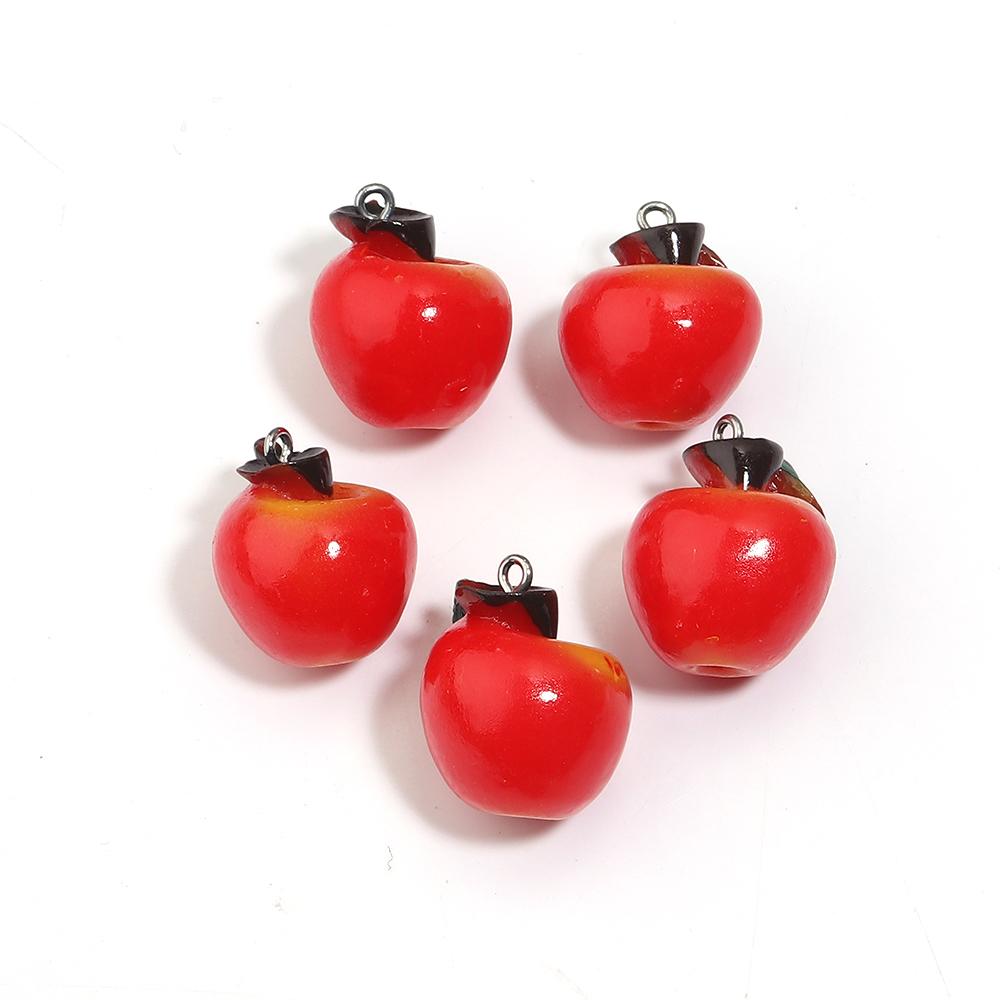 5pcs/lot Fruit Series Acrylic Pendants Colorful Apple Grape Banana Shaped Charms For DIY Earrings Necklace Jewelry Accessories