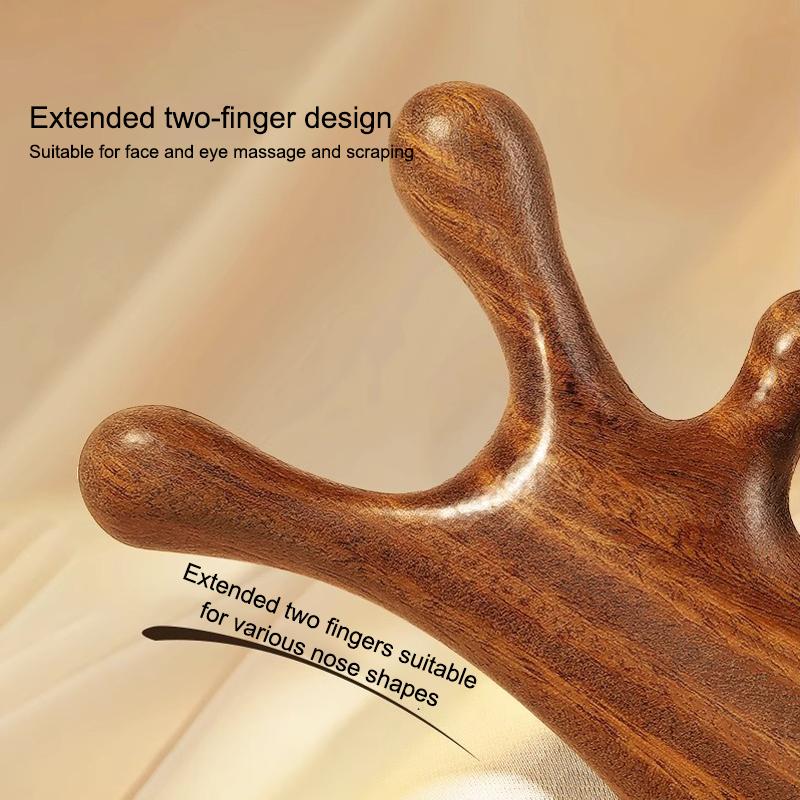 Four In One Body Meridian Massage Comb Sandalwood Coarse Wide Tooth Comb Acupuncture Handheld Head Scalp Massager Anti-static