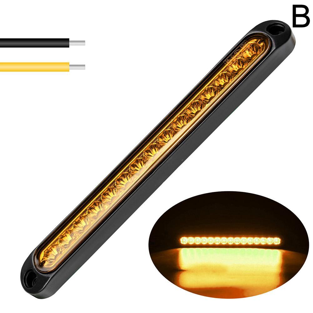 Universal LED Car Tail Lights for Trailers rucks,Lorries,and Pickups Brake/Stop/Turn Signal 12V-24V 15 LEDs Light Bar Strip