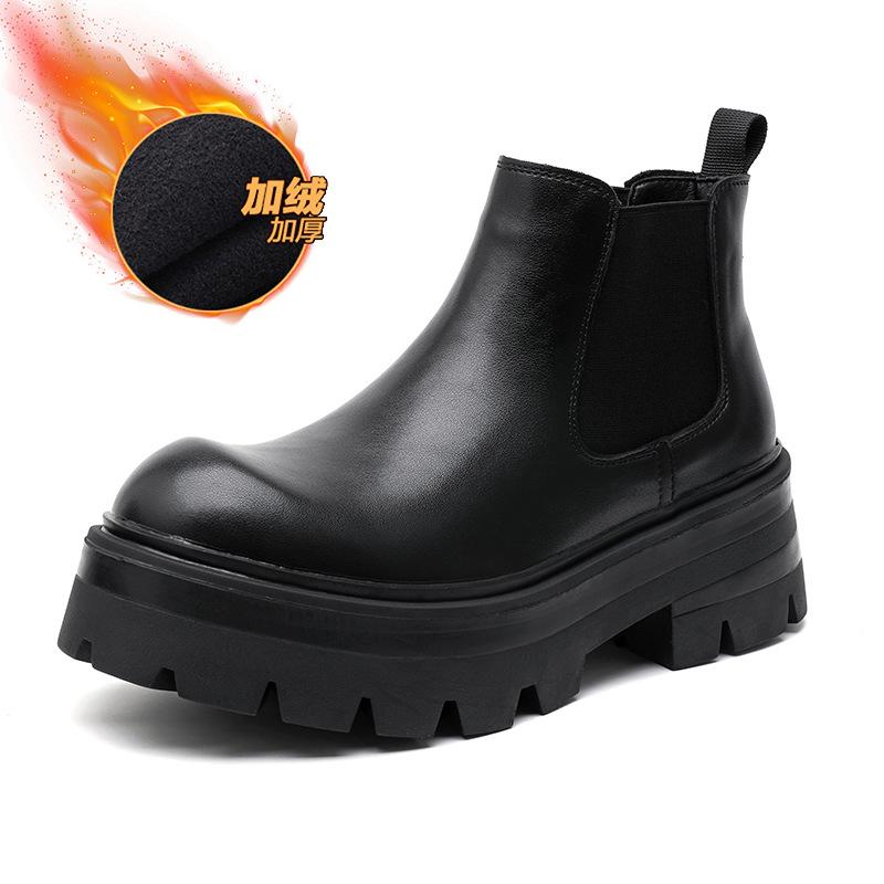 New Chelsea boots men's new British low-top cigarette tube men's high-end thick-soled Martin boots 7367-Y