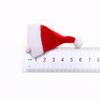 Mini Plush Christmas Hat for Wine Bottle and Cutlery Decor, 4x6cm Toy Accessories.