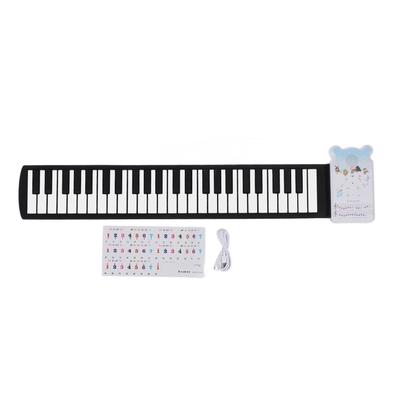 49 Keys Roll Up Piano Keyboard 8 Tones Portable Rechargeable Foldable Silicone Electronic Keyboard W