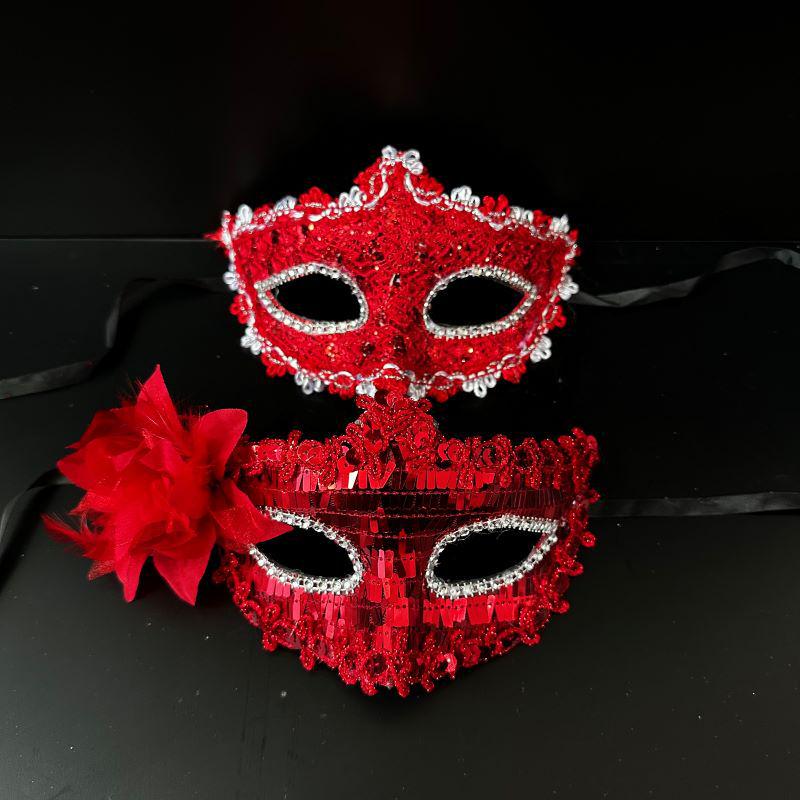 Venetian Half-Face Masquerade Couple Masks for Men and Women