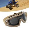 Desert Locust Goggles Desert Locust Brille, winddicht, sanddicht, Outdoor-Brille mit 2 Linsen, Khaki