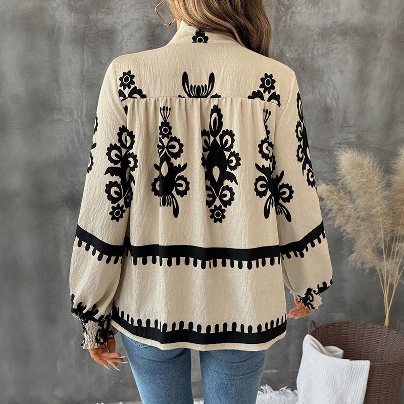 YYFS Women's Fashion Casual Spring Autumn Long Sleeve V-Neck Blouses & Shirts