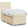 Vidaxl Continental Bed With Mattress, Cream, Fabric, 80X200 Cm