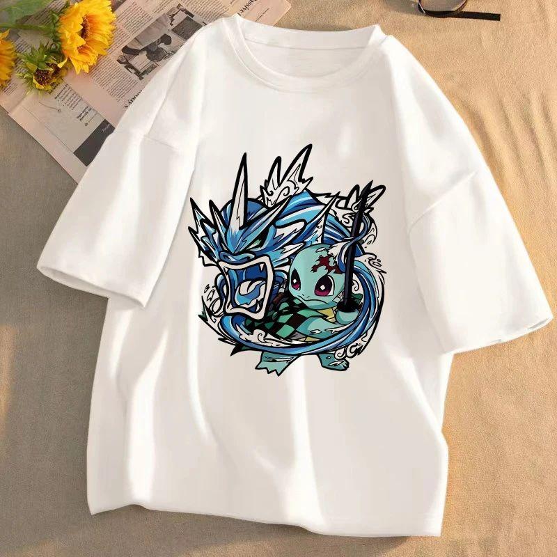 Demon Slayer Main Characters T-Shirt for Men Women Kids, Tanjiro Nezuko  Inosuke Graphic Tee, Oversized Cotton Short Sleeve Top