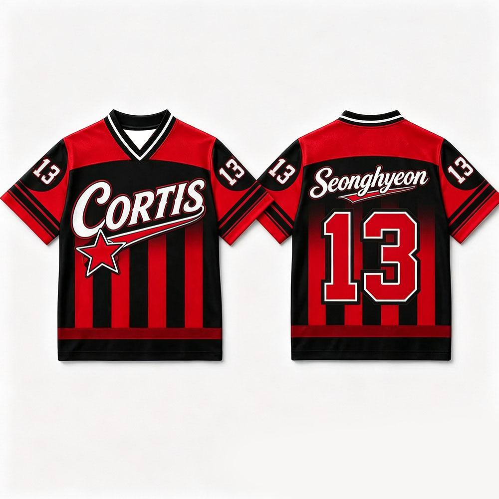 Kpop Idol Fußballtrikot Shirt Inspiriert für Fan-Shirt Maskottchen Junge Gruppe CORTISs Netz-Trikot Sommer Mode Unisex Y2K Sportbekleidung