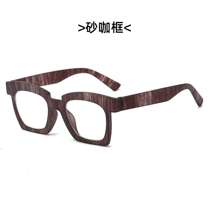 

Модные очки для чтения с большой оправой, плоское компьютерное зеркало, зеркало для чтения для пожилых, персонализированное декоративное зеркало 4 коричневый