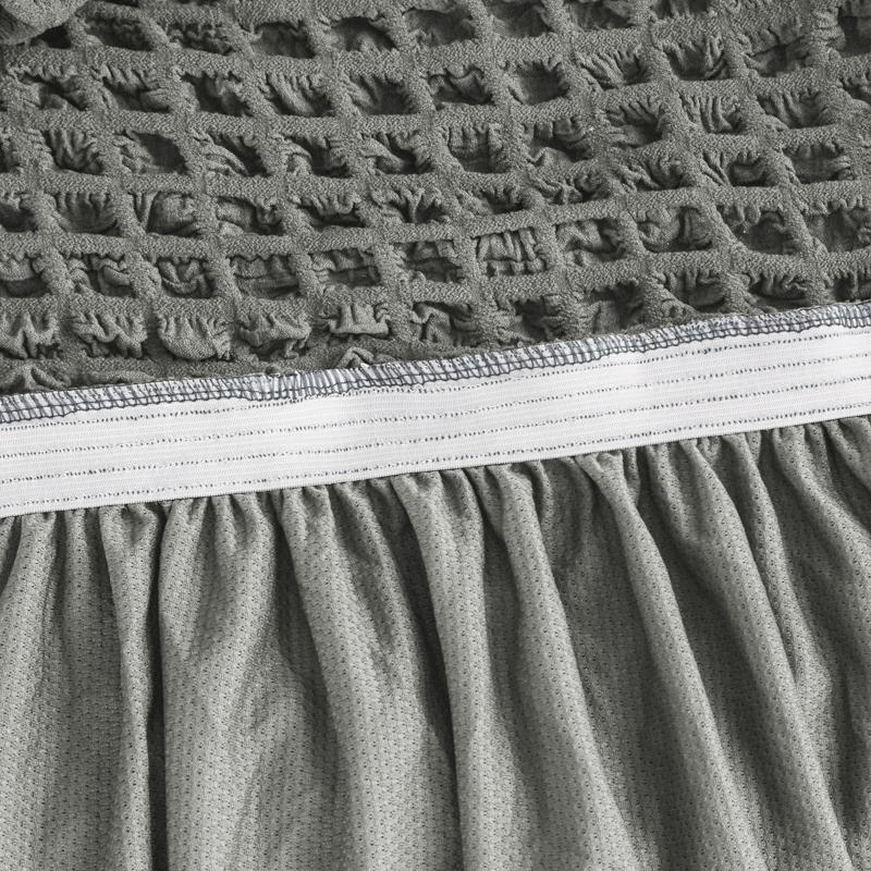 1ks Potah na pohovku pro jídelnu Pohovku Seersucker Texturovaný chránič pohovky se skládanou sukní pro pohovku ve tvaru písmene U a sekční pohovku ve tvaru písmene U