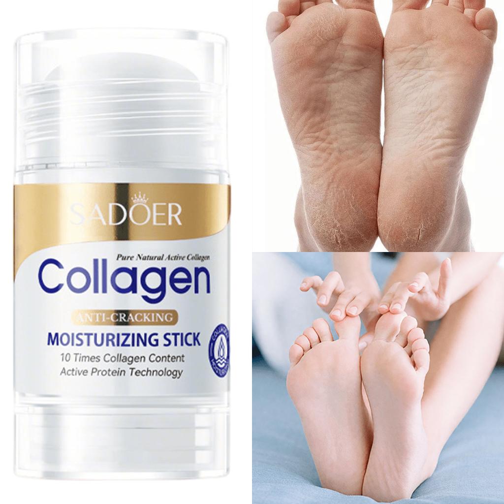 1pc Collagen Hand & Foot Moisturizing Stick, Cracked Skin Repair Cream, Foot Scrub, Portable Reappli