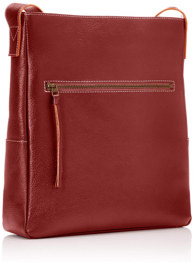 Lily Echte Leder Schultertasche, Hergestellt in Japan, Yarno Leder Schultertasche, Rot