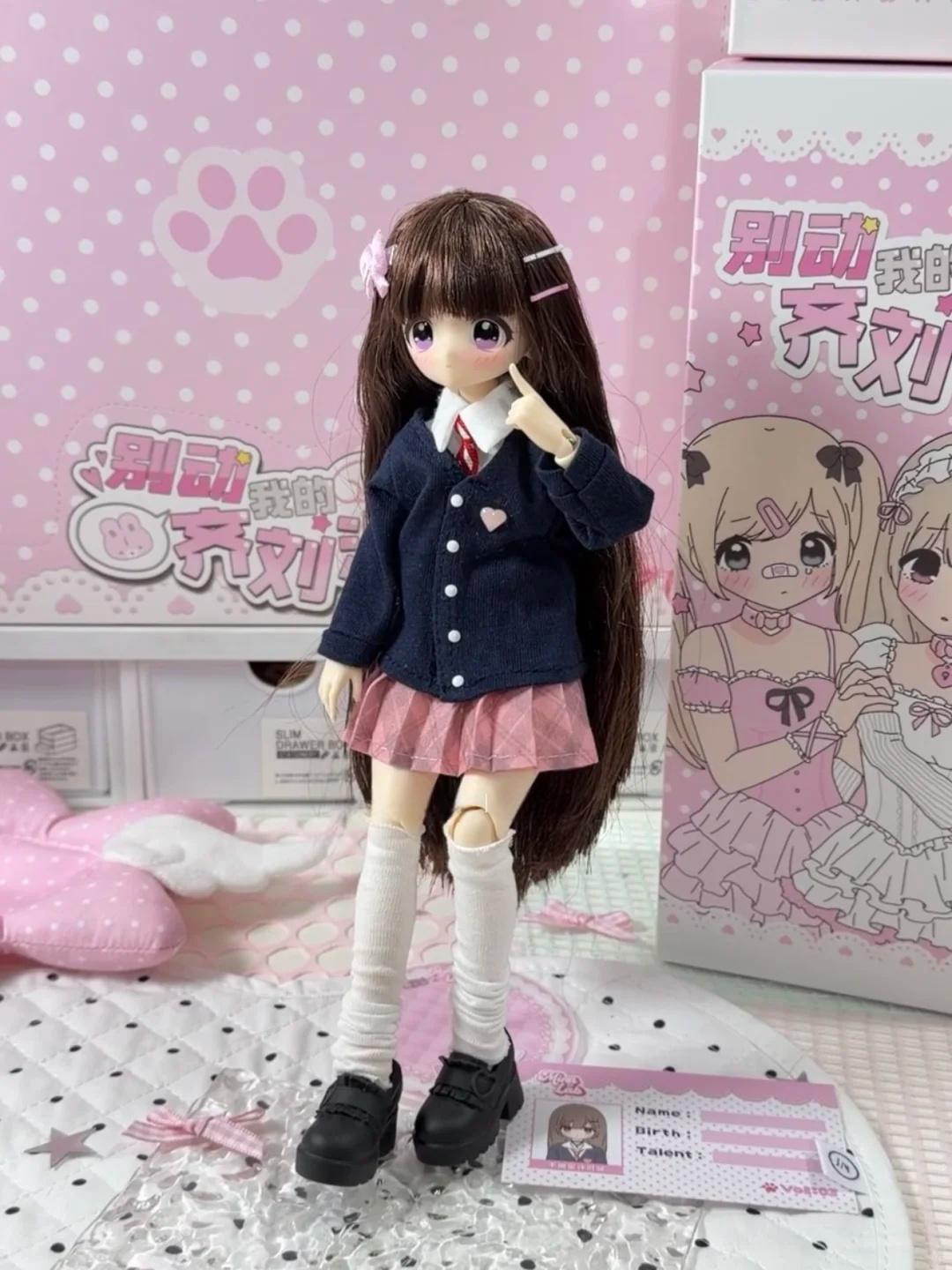 Originele Don'T Touch My Bangs 16 BJD Blind Box Haar-Geïmplanteerde Beweegbare Pop Trendy Speelgoed Figuur Schattig Cadeau Voor Meisjes Decoratie